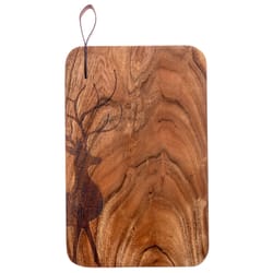 Karma Etched 11.25 in. L X 7.5 in. W X 0.5 in. Acacia Wood Cutting Board