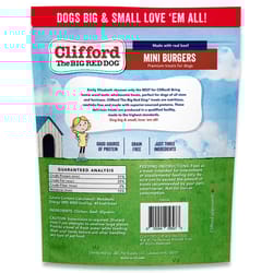 Clifford the Big Red Dog Chewy Beef Mini Burgers Grain Free Bites For Dogs 6 oz 1 pk