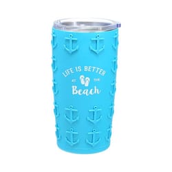 Pavilion We People 20 oz Light Blue BPA Free Life is Better at the Beach Travel Tumbler