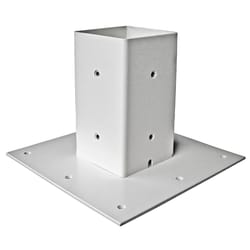 Mail Boss Galvanized Steel White 8 3/4 in. W X 8 3/4 in. L Mailbox Base Plate