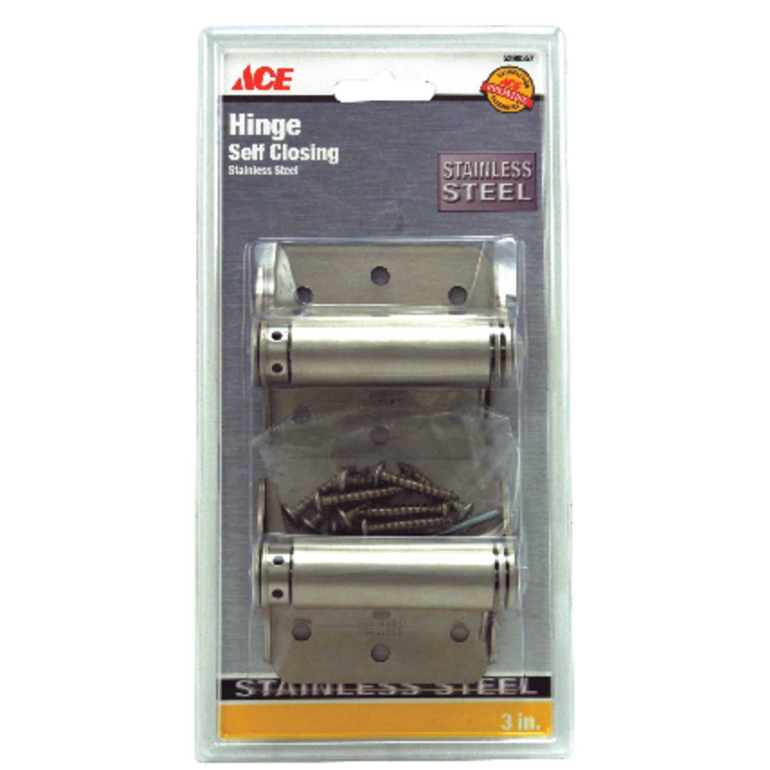 Ace 3 in. L Stainless Steel Adjustable Spring Hinge 2 pk Ace Hardware