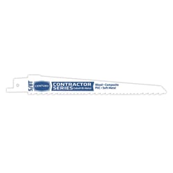 Century Drill & Tool 6 in. Bi-Metal Contractor Series Reciprocating Saw Blade 5/8 TPI 5 pk