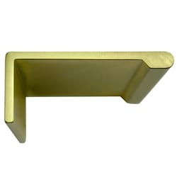 Laurey Rectangle Edge Pull 4 in. Satin Brass Gold 1 pk