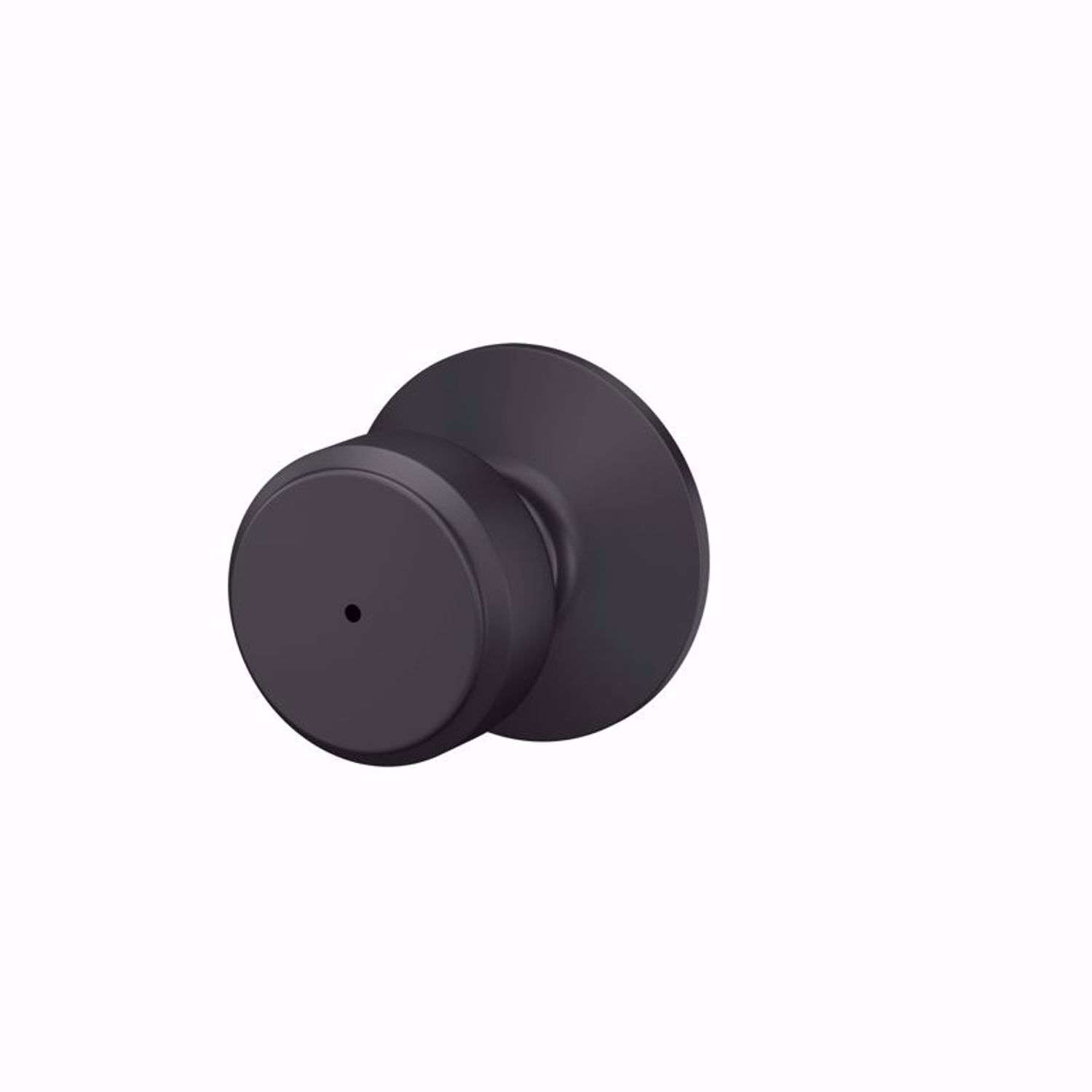 Schlage Bowery Matte Black Bed and Bath Knob Right or Left Handed Ace