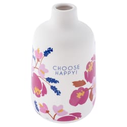 Karma 5 in. H X 2.75 in. L Multicolored Ceramic Bud Vase