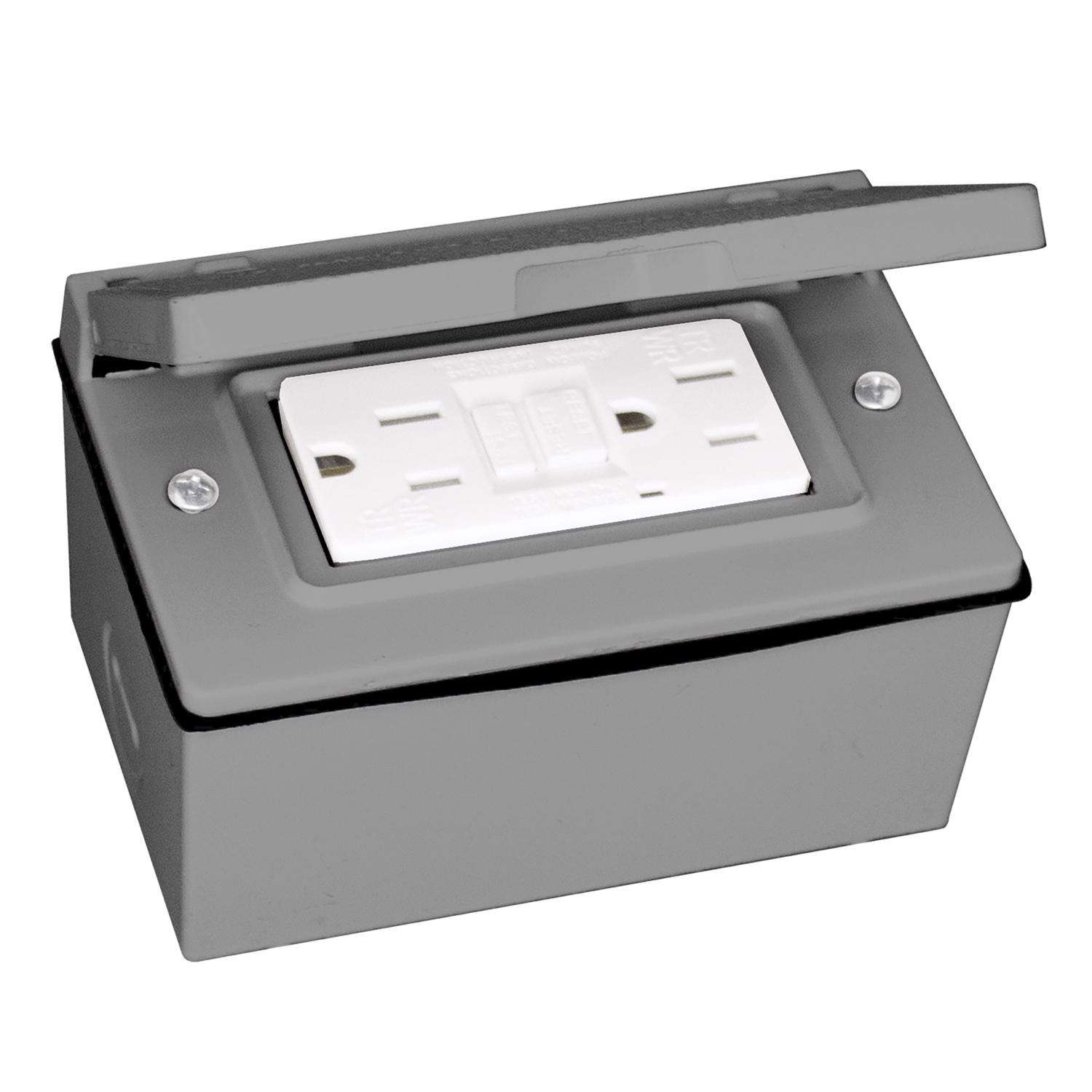 Sigma Engineered Solutions Metallic Gray 2-Outlet Weatherproof Electrical Outlet  Cover in the Electrical Outlet Covers department at