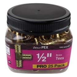 Apollo PRO 1/2 in. PEX Barb in to X 1/2 in. D PEX Barb Brass Tee