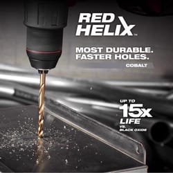 Milwaukee Red Helix 13/64 in. X 3.62 in. L Metal Thunderbolt Drill Bit 3-Flat Shank 1 pc