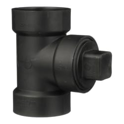 Charlotte Pipe 1-1/2 in. Hub X 1-1/2 in. D Hub ABS Flush Cleanout Tee