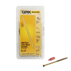 GRK Fasteners UberGrade No. 9 in. X 4 in. L Star Trim Head W-Cut Construction Screws