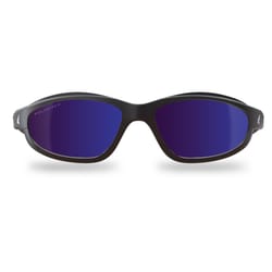 Edge Eyewear Dakura Polarized Safety Glasses Blue Mirror Lens Black Frame 1 pk
