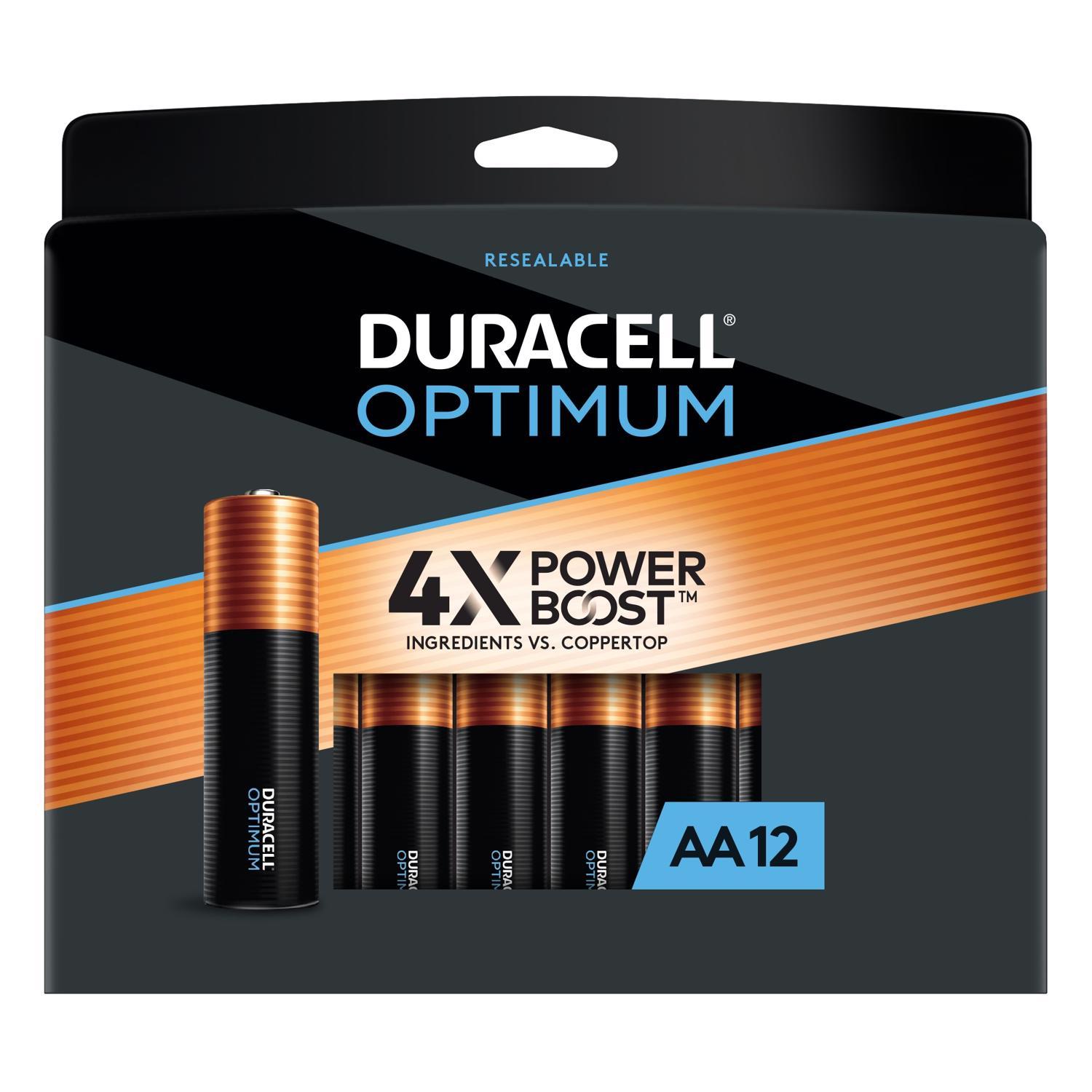 Duracell Optimum AA Alkaline Batteries 12 pk Carded