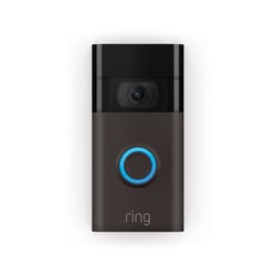 Ring V3 Venetian Bronze Brown Metal/Plastic Wired and Wireless Smart-Enabled Smart Video Doorbell