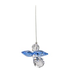 Woodstock Chimes Crystal Guardian Angel Sapphire Wind Chime