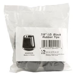 Softtouch Rubber Leg Tip Black Round 7/8 in. W X 7/8 in. L 4 pk