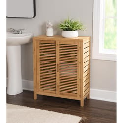 Linon Home Decor 33 in. H X 26 in. W X 11 in. D Rectangle Natural Bath Storage Cabinet