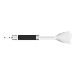 Weber Flat Grip Stainless Steel Black/Silver Grill Tongs 1 pc