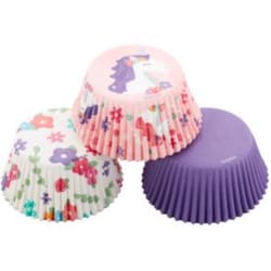 Wilton Unicorn, Flower, and Purple Baking Cups 75 pc