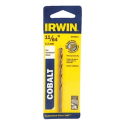 Irwin 11/64 in. X 3-1/4 in. L Cobalt Alloy Steel Drill Bit Straight Shank 1 pc