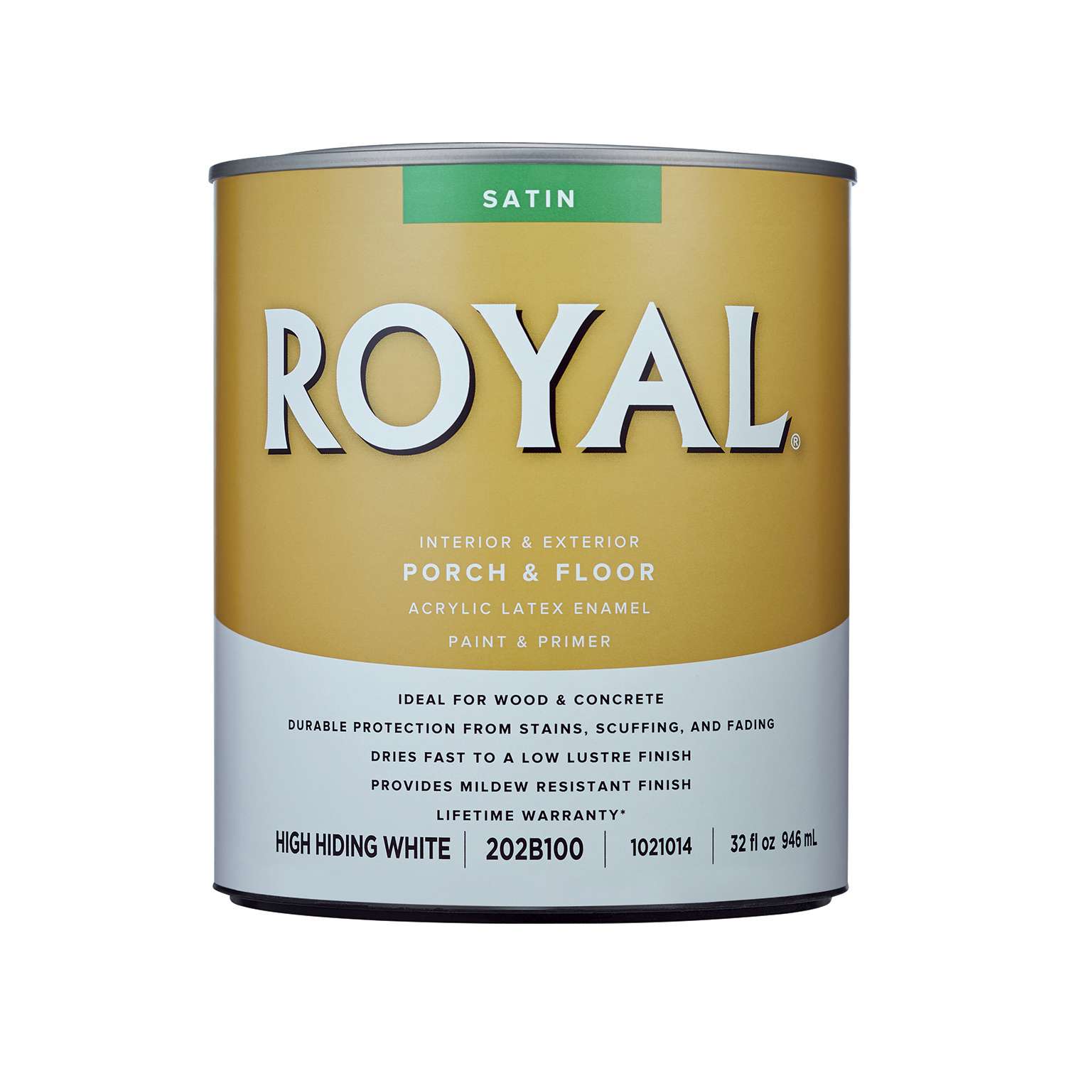 Royal Satin High-Hiding White Porch & Floor Paint 1 qt - Ace Hardware