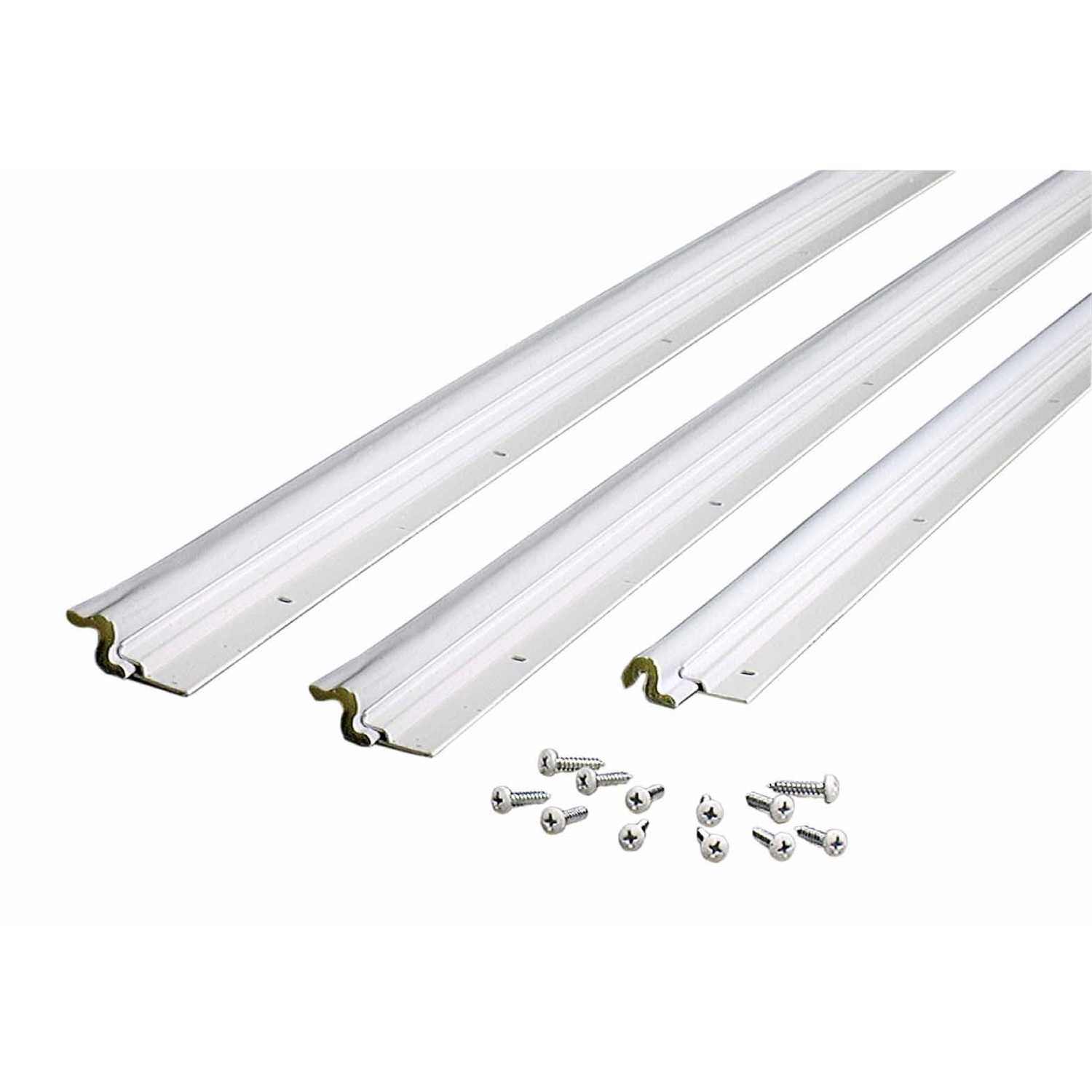 M D Building Products White Aluminum Compression Weatherstrip For
