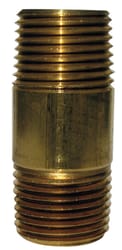 JMF Company 1-1/2 in. MPT Brass Nipple 4 in. L