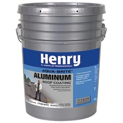 Henry Aqua-Brite Smooth Bright White Fibered Aluminum Waterbased Aluminum Roof Coating 4.75 gal