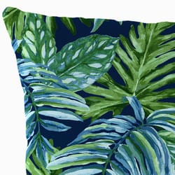 Jordan Manufacturing Multicolored Palm Polyester Toss Pillow 16 in. H X 4 in. W X 16 in. L