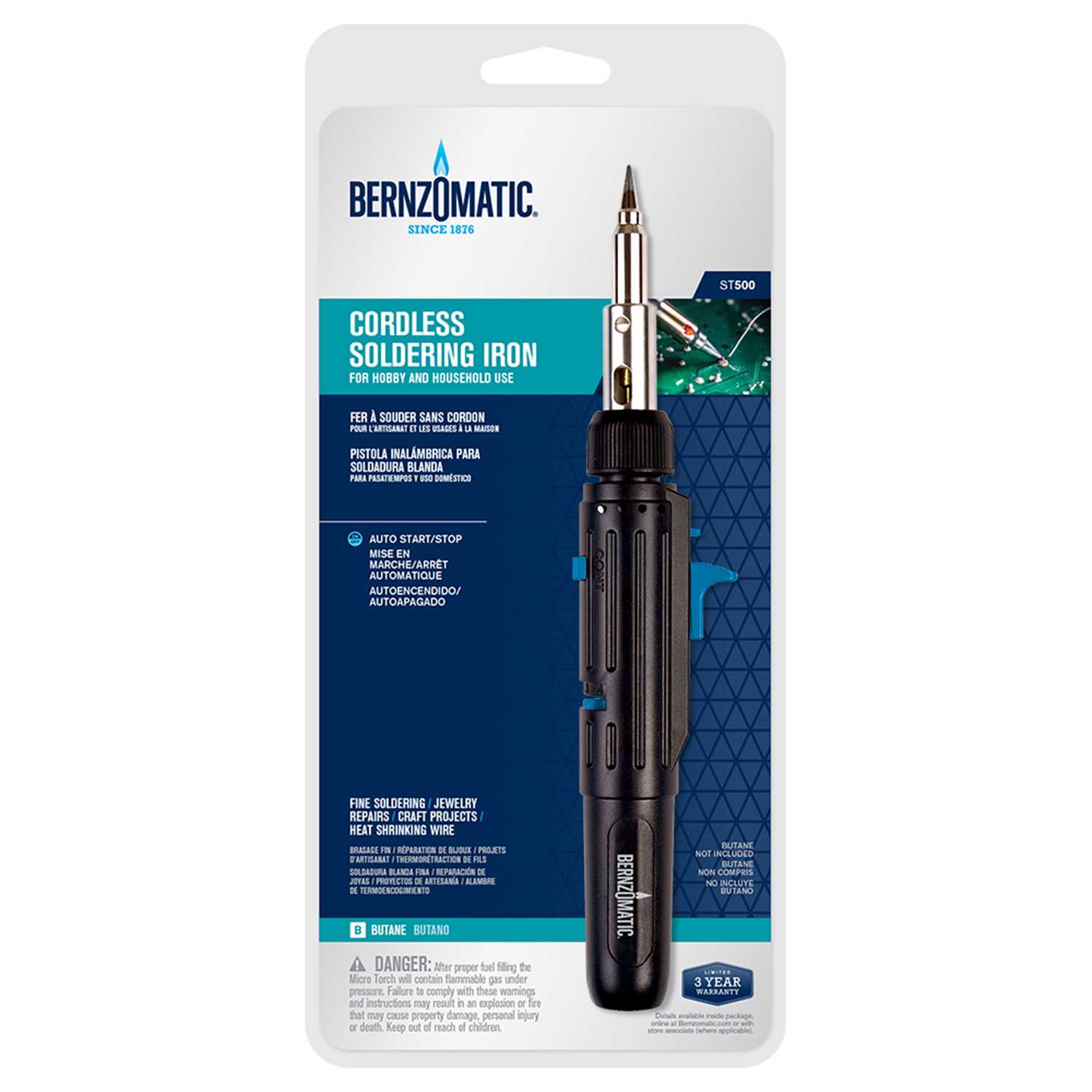 Bernzomatic 1.50 in. Cordless Soldering Iron Black 1 pk Ace Hardware