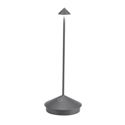 Zafferano Pina 11.4 in. Matte Gray Table Lamp