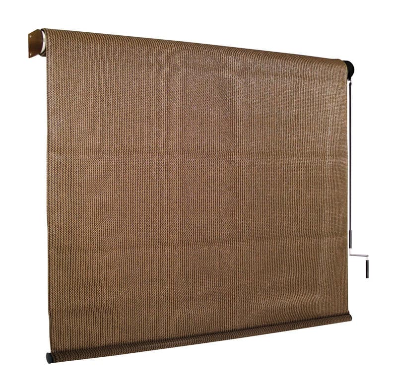 Coolaroo 8  x 6  Outdoor UV Blocking Cordless Solar Roller Shade Blind  Mocha