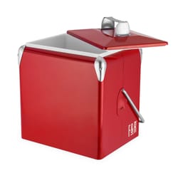 Foster & Rye Red Metal Vintage Cooler