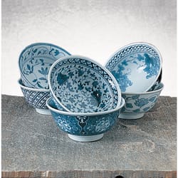 RSVP International ENDURANCE Multi-Colored Porcelain Japanese Bowls 16 oz