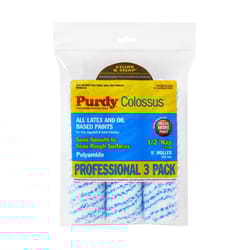 Purdy Colossus Polyamide Fabric 9 in. W X 1/2 in. Regular Paint Roller Cover 3 pk