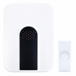 Heath Zenith Hammered White Plastic Wireless Door Chime Kit Heath Zenith Hammered White Plastic Wireless Door Chime Kit