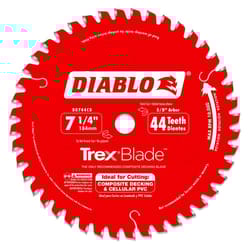 Diablo TrexBlade 7-1/4 in. D X 5/8 in. TiCo Hi-Density Carbide Circular Saw Blade 44 teeth 1 pk