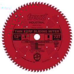 Freud 12 in. D X 1 in. Fine Finish TiCo Hi-Density Carbide Circular Saw Blade 72 teeth 1 pk