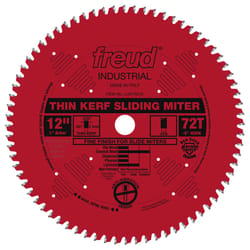 Freud 12 in. D X 1 in. Fine Finish TiCo Hi-Density Carbide Circular Saw Blade 72 teeth 1 pk