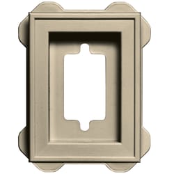 Builders Edge 6 in. H X 5 in. W X 1 in. L Prefinished Almond Vinyl Mini Mounting Block