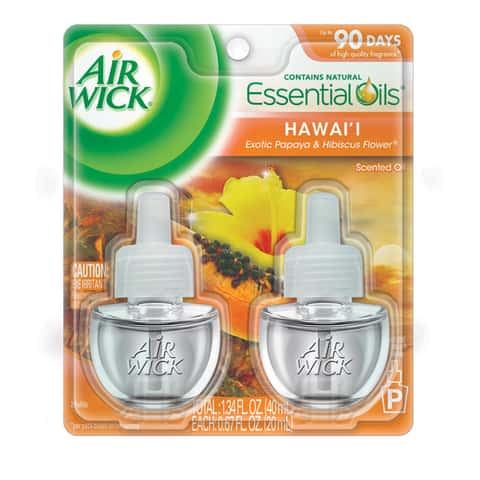 Air Wick Scented Oil Air Freshener Kit, Hawaii (2 Warmers + 7