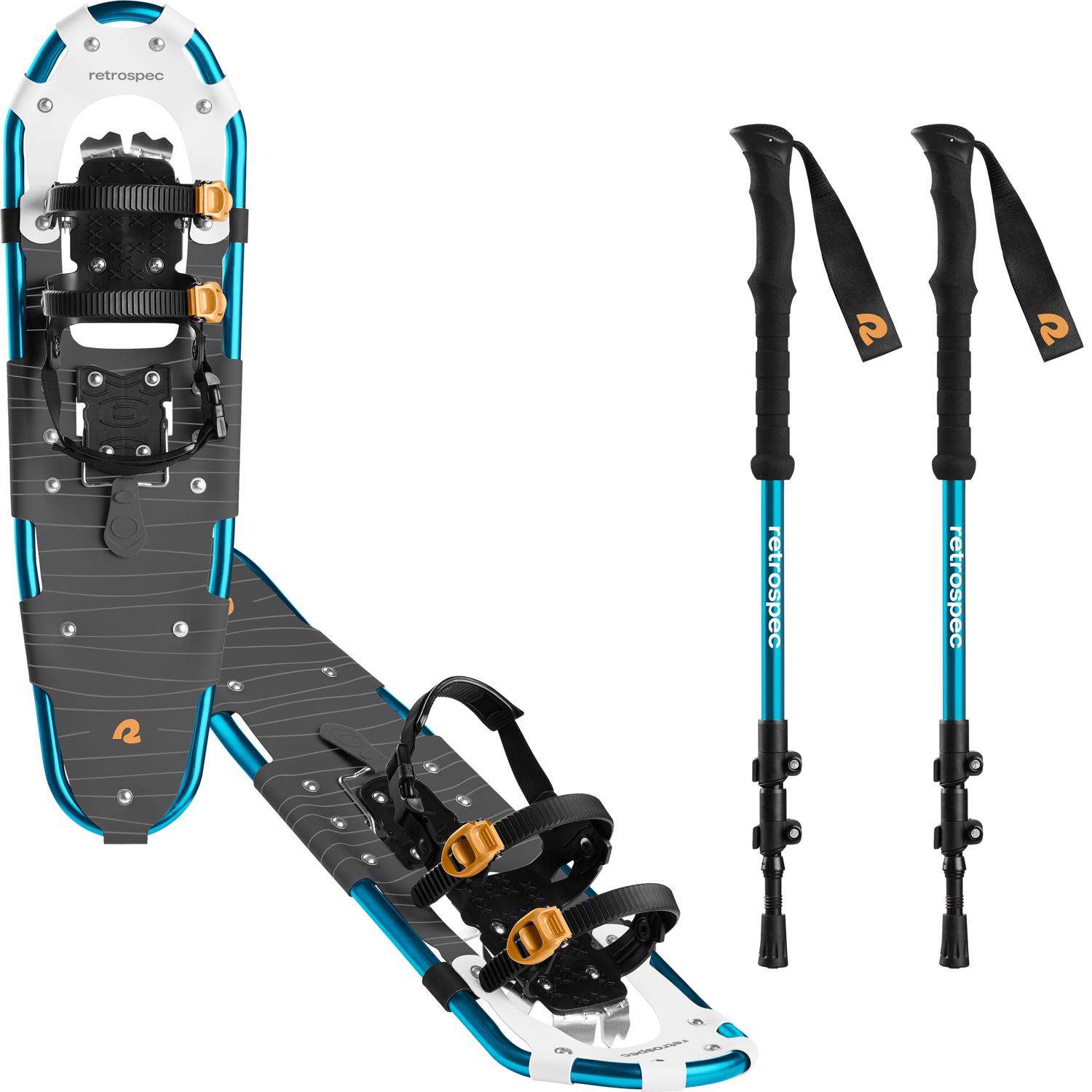 Retrospec Drifter 30 in. Unisex Snowshoe Bundle Ice Cap Mfr