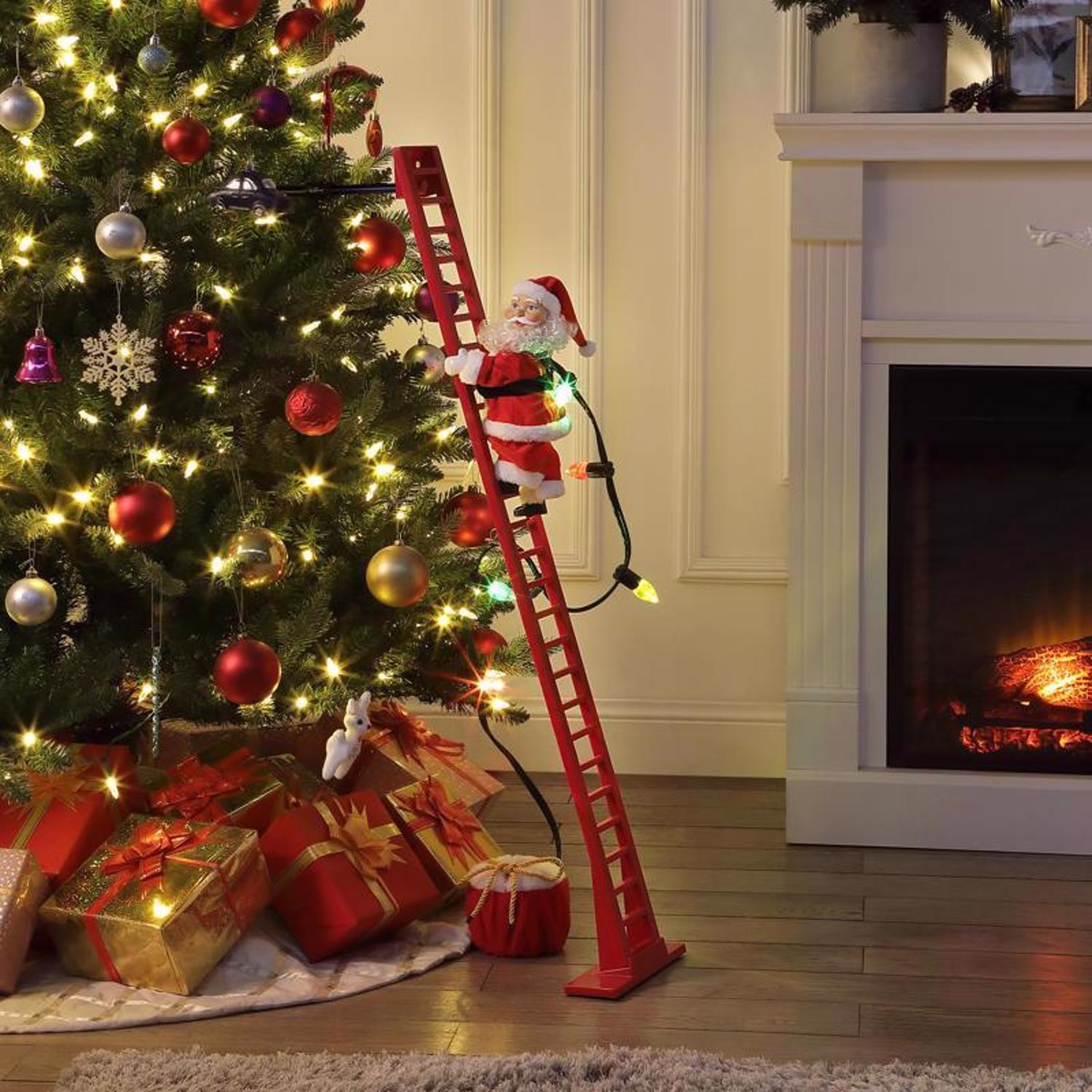 Mr. Christmas LED Super Climbing Santa Animated Decor 43 in.