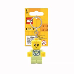 LEGO Minifigures Plastic Green/Yellow Baby Keychain w/LED Light