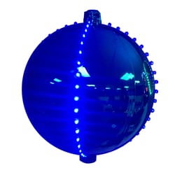 Celebrations Platinum LED Blue 6 in. Lighted Ornament Hanging Decor