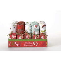 Design Imports Multicolored Cotton Holiday Dish Towel 20 pk