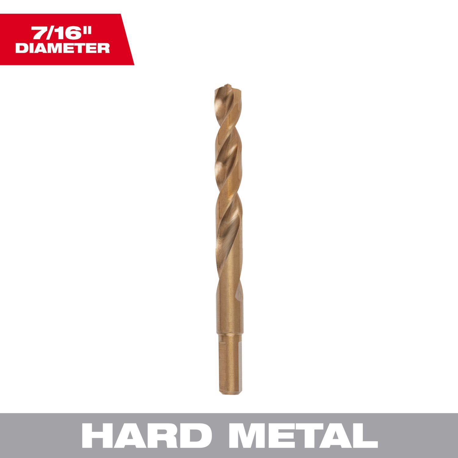 Photos - Drill Bit Milwaukee Red Helix 7/16 in. X 5.12 in. L Steel Thunderbolt  3-Fl 