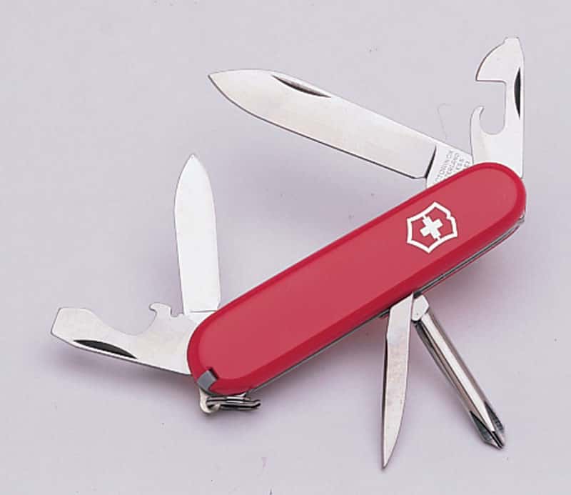 Victorinox  Swiss Army Tinker Red Stainless Steel 3 5 in   Victorinox  Swiss Army Tinker Red Stainless Steel 3 5 in