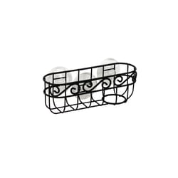 Spectrum Scroll 3 in. H X 7.25 in. W X 2.75 in. L Black Shower Caddy