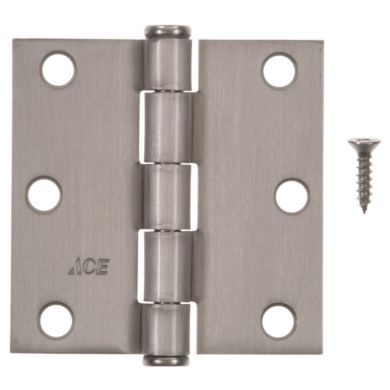 Ace 3 in. L Satin Nickel Residential Door Hinge 3 pk - 01-3550-331 - Hardware Accessories  sku 01-3550-331