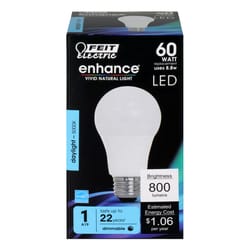 Feit A19 E26 (Medium) LED Bulb Daylight 60 Watt Equivalence 1 pk